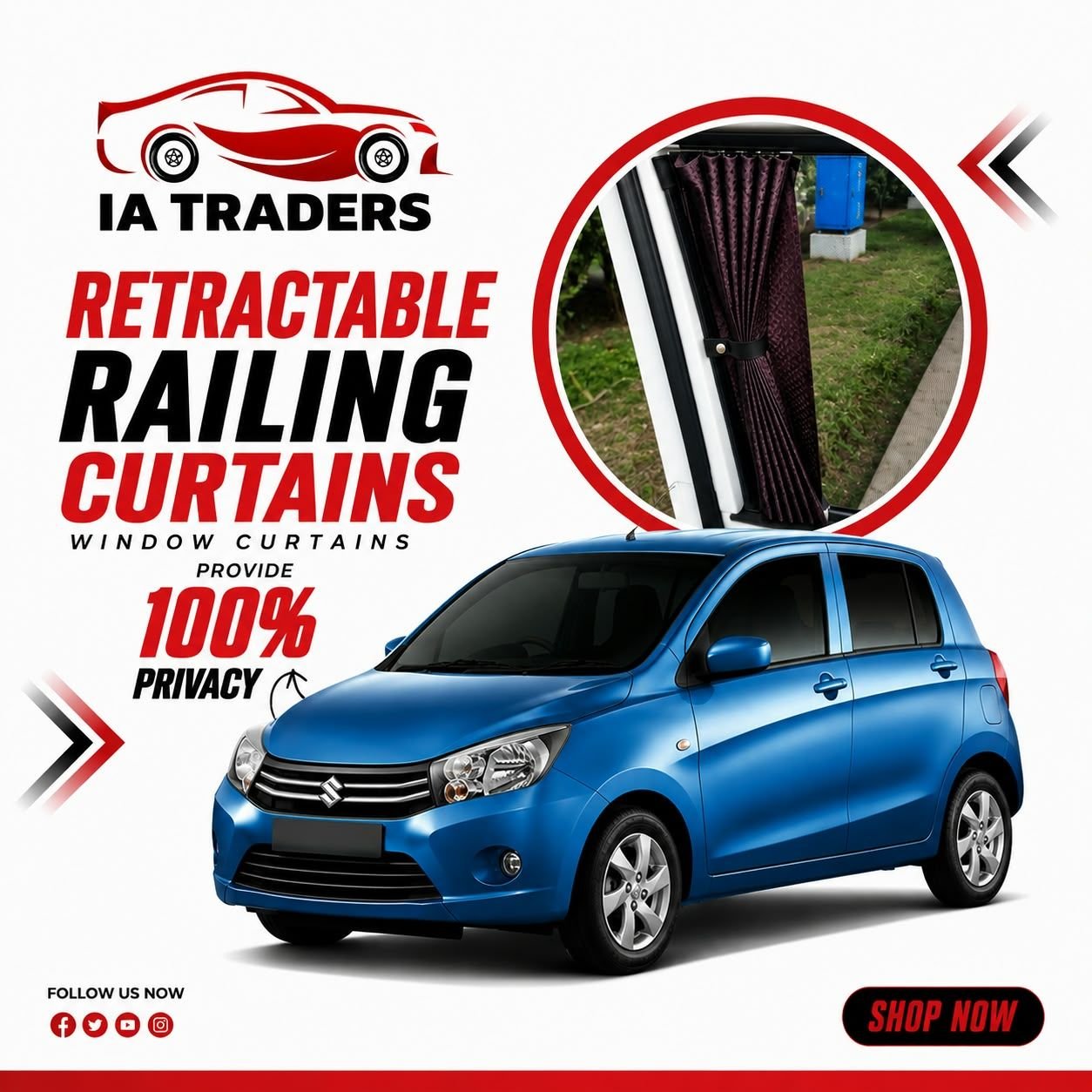Retractable Railing Curtains — Suzuki Cultus 2017-26