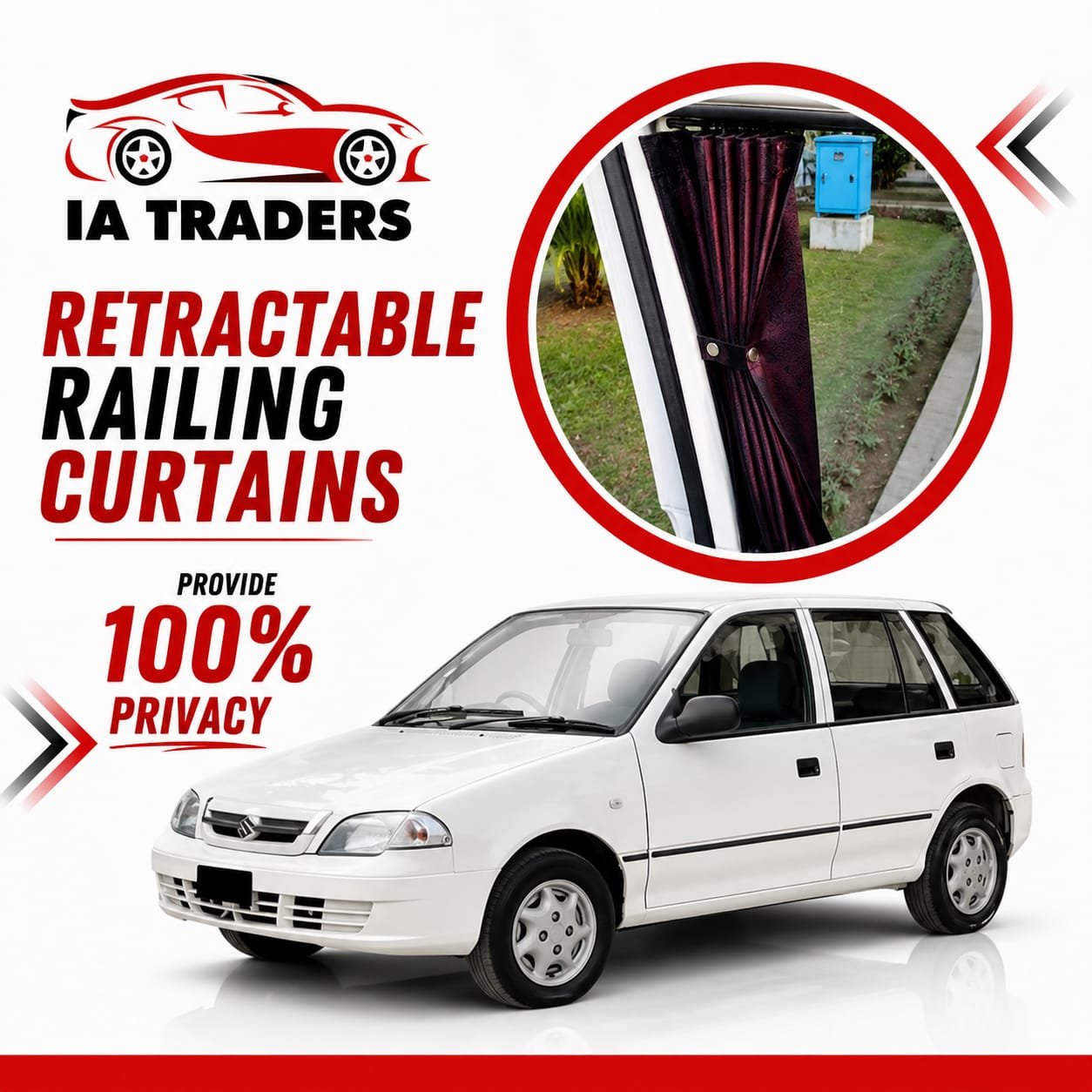 Retractable Railing Curtains — Suzuki Cultus 2000-2017
