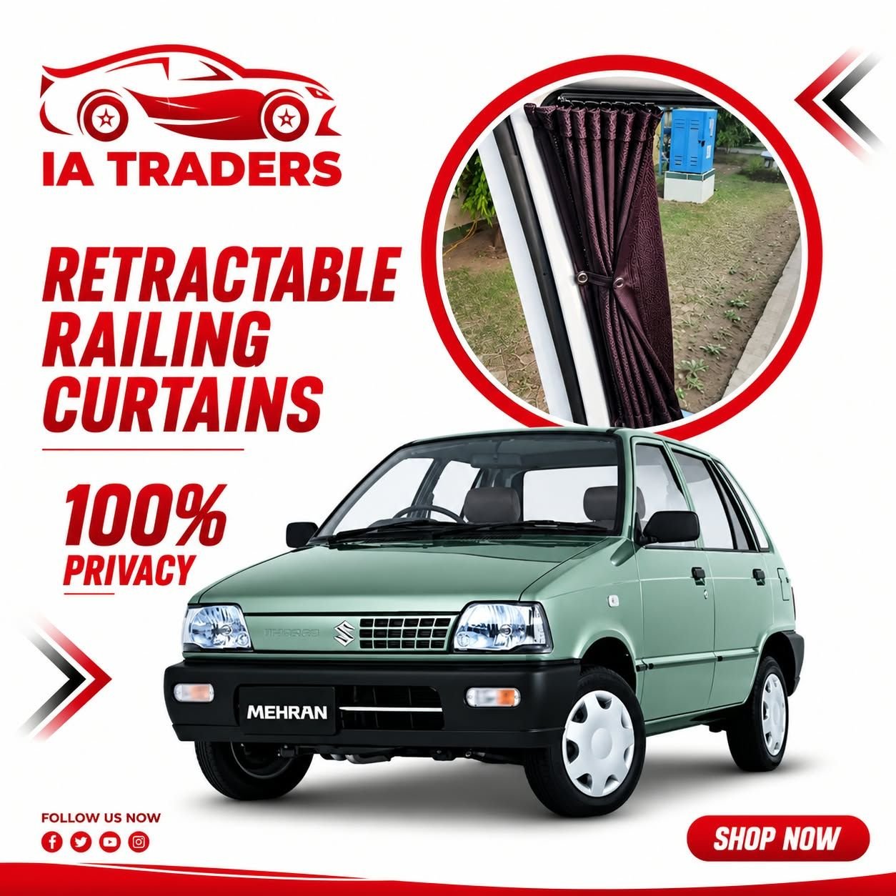Retractable Railing Curtains — Suzuki Mehran